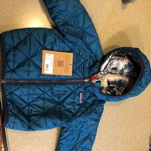 Patagonia baby reversible puff-ball jacket